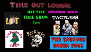 buRgandy juRk past show flyeR: 5-21-22 lounge out lounge