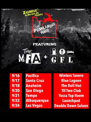 buRgandy juRk past show flyeR: 9-21-23 punklandia touR flyeR